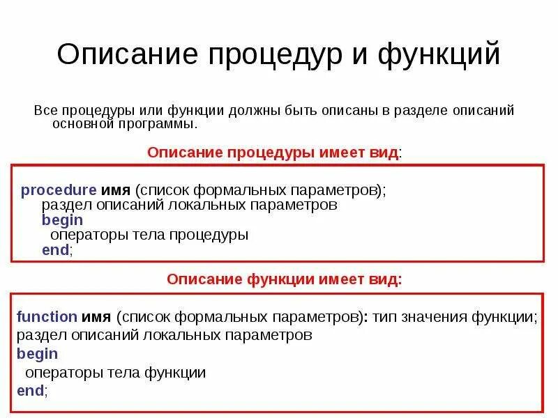 Данная процедура описана. Функции процедуры в информатике. Процедура это в информатике. Процедуры и функции в Паскале. Процедура в информатике примеры.