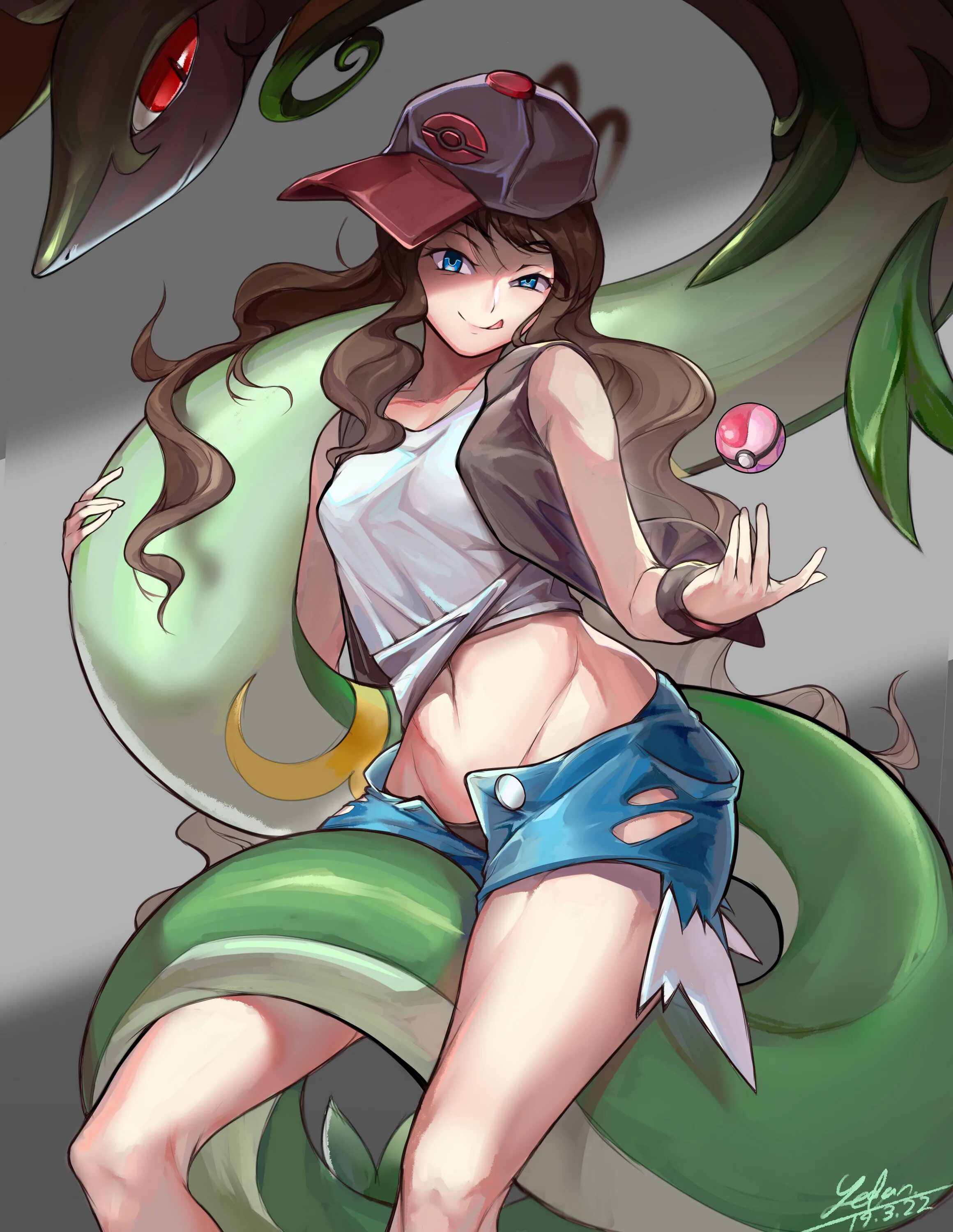 Pokemon Hilda Серпериор. Покемоны r63. Серпериор покемон Rule 34.