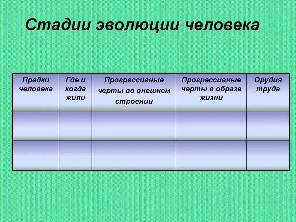 Таблица развитие человека 8 класс биология. Ранние этапы эволюции человека таблица. Этапы эволюции человека таблица. Развитие человека этапы эволюции. Таблица по этапам развития человека.