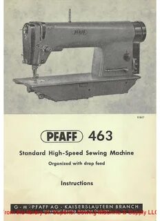 Швейная машинка pfaff инструкция