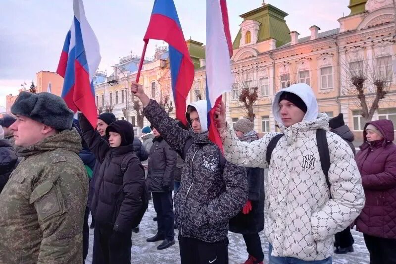 Участие в митингах. Андреев день 2022. Вольск площадь.