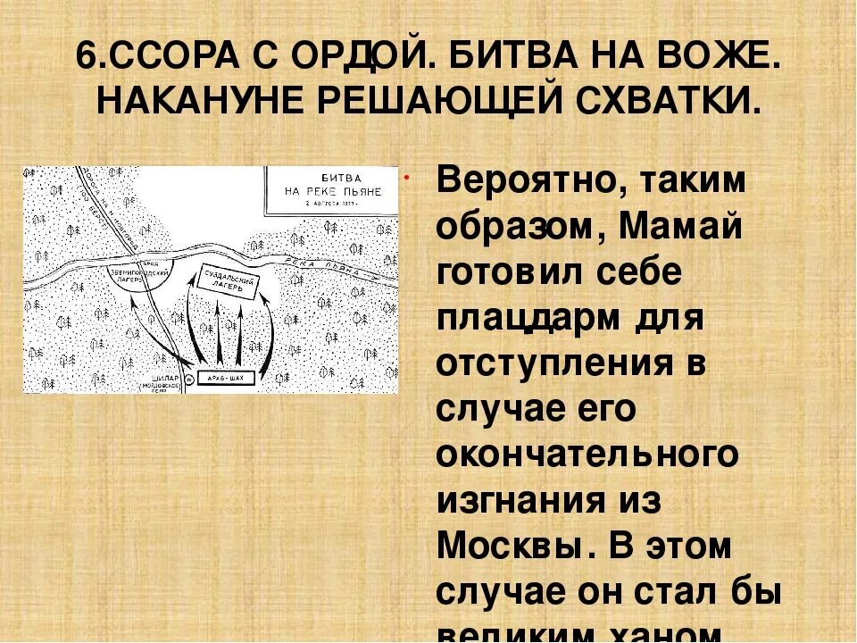 Битва на реке пьяне итоги. Битва на реке пьяна карта. битва на реке вожа. битва на пьяне и воже на карте. сражение на реке вожа карта.