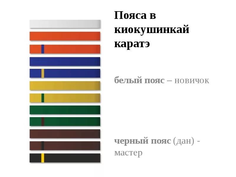 пояса карате по порядку цвета киокушинкай. кю в киокушинкай. счет в карате. пояса в каратэ киокусинкай по порядку по цвету. кю киокусинкай.