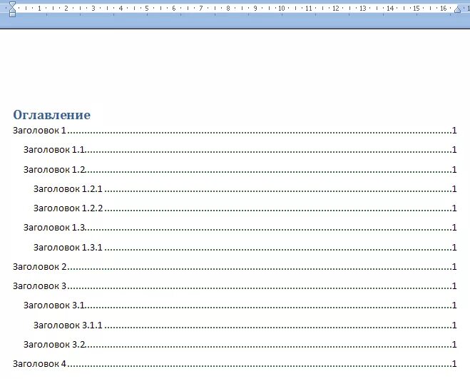 Содержание проекта ворд