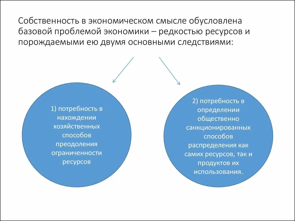 Проблема собственности в экономике