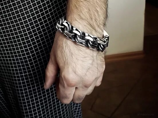 Мужской браслет самара. Серебряный браслет мужской на руку.