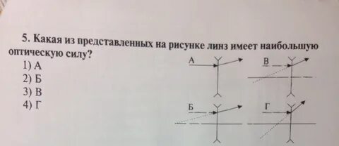 Какая из оптических сил больше