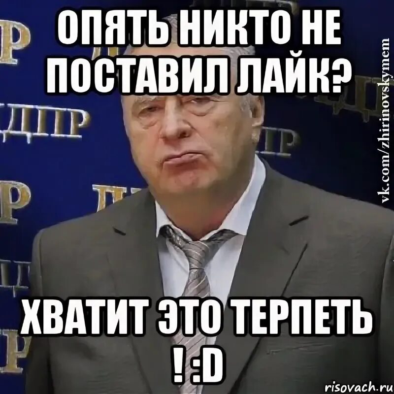 И снова нет никого. Хватит это терпеть мем. опять никого. мемы с жириновским хватит это терпеть. хватит это терпеть картинка.