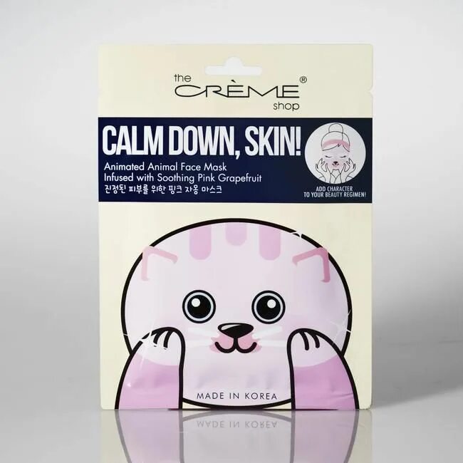 Skin down. The Creme shop маски. Kitten face Mask. Бумажная косметика маска в виде коалы. The Creme shop line friends маска.