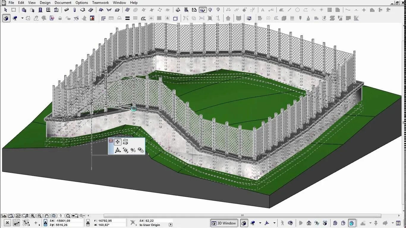 Архикад 3d ограждение. Ограждение ARCHICAD 22 сетка. 3д сетка архикад. Архикад 3д.