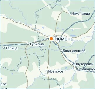 Где на карте находится город тюмень