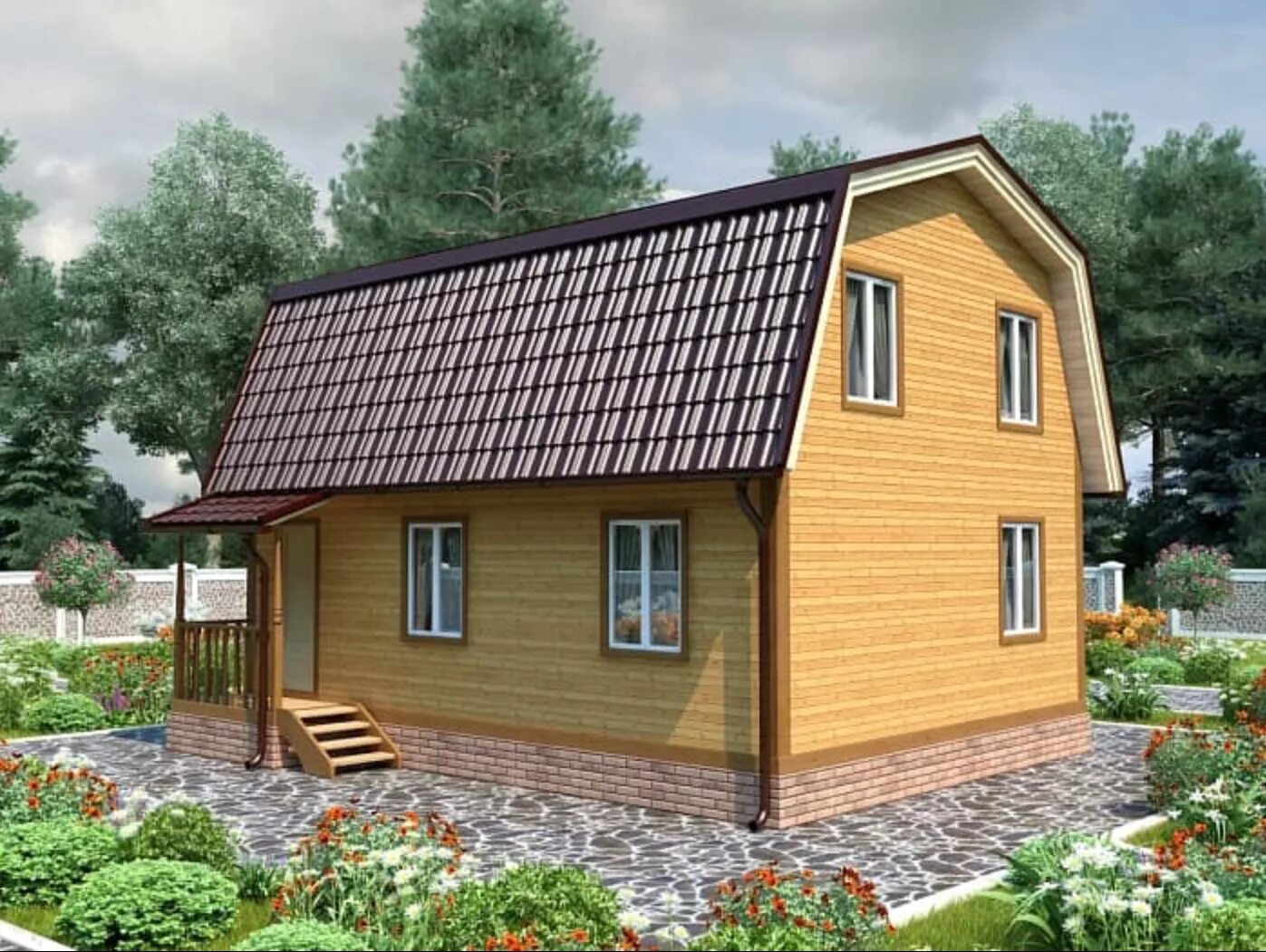 дача 7 9. дачный домик с террасой. дача 7 9. дом из профилированного бруса 6х9. дом с мансардой и верандой.