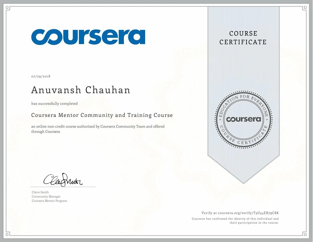 Сертификат Coursera. Coursera сертификат 2022. Свидетельство Coursera.