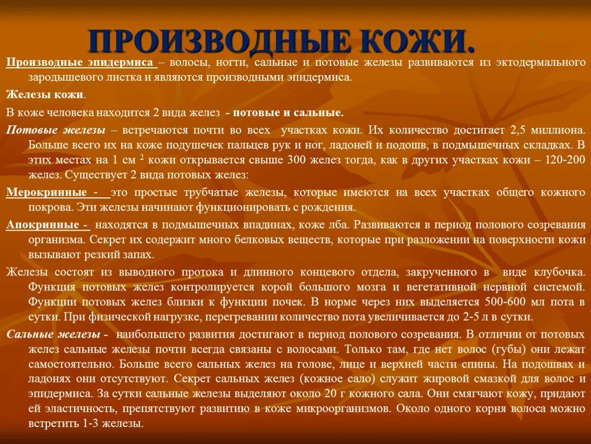 Строение и функции производных кожи. Производные кожи. Производные кожи человека функции. Производные кожи железы волосы ногти. Потовые железы функции у человека.