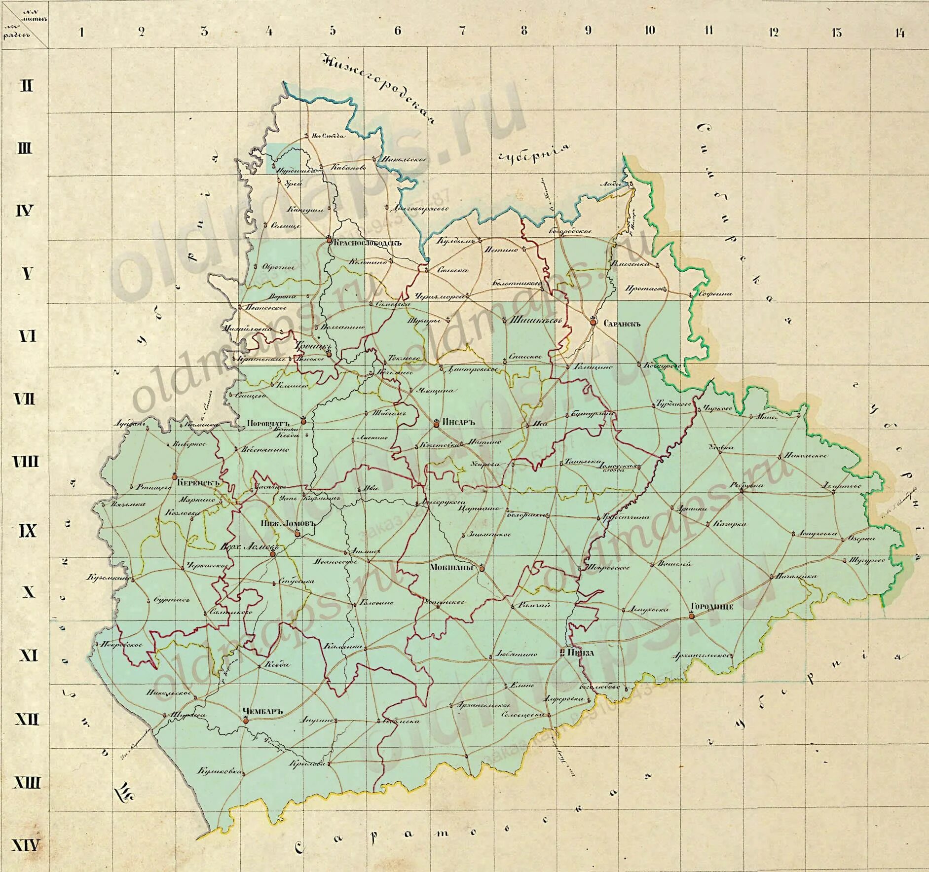 Карта Пензенской губернии 1917. Карта менде Пензенской губернии. Карта Пензенской губернии до 1917 года. Карта Пензенской губернии до 1917.