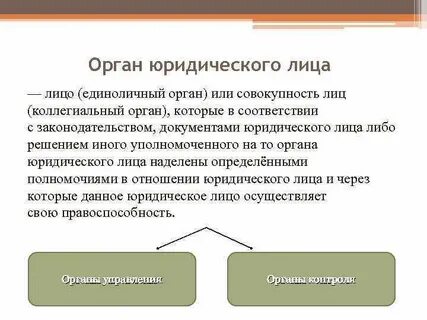 Обязательные органы юридического лица