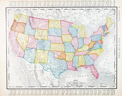Карта сша атлас