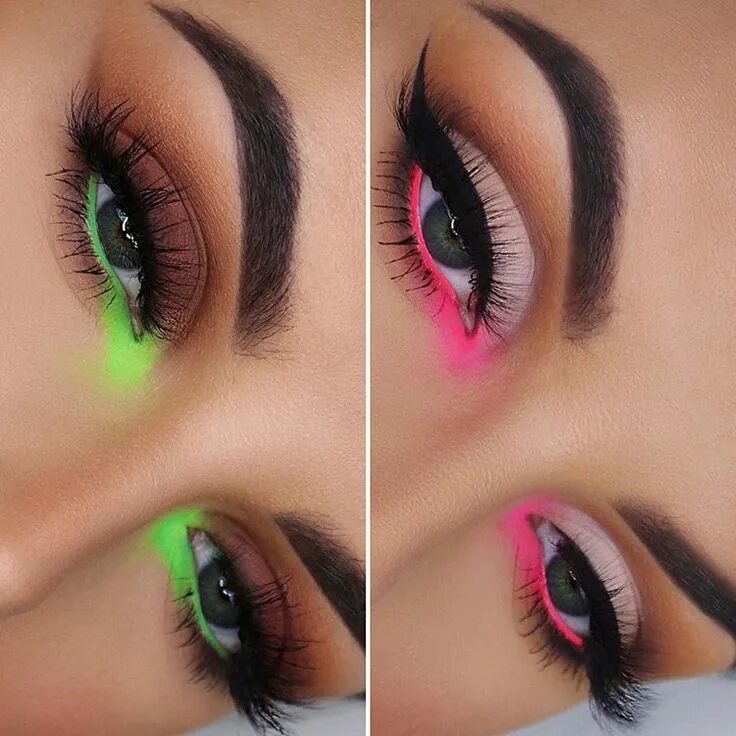 Неоновый макияж глаз 21 Neon Makeup Ideas to Try This Summer Page 2 of 2 StayGlam Neon makeup, Uv