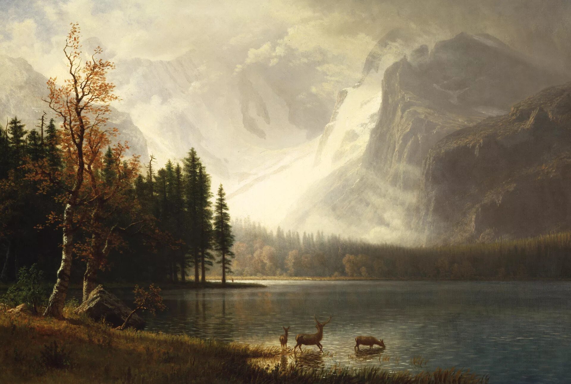 Озеро живопись. Альберт Бирштадт (Albert Bierstadt; 1830-1902). Пейзаж Альберт Бирштадт. Альберт Бирштадт (1830 - 1902) – американский художник. Горные пейзажи Альберта Бирштадта.