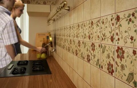 Плитка на рабочую стену кухни