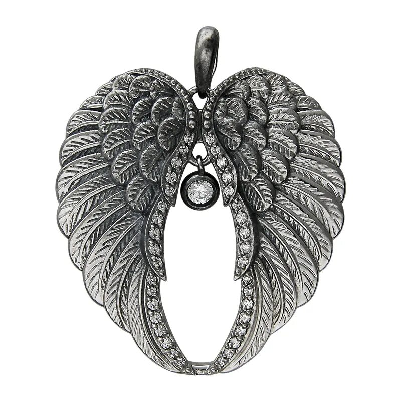 кулон "крыло ангела". кулон "крыло ангела". кулон "крыло ангела". подвеска крылья ангела серебро. подвеска сокол e108905.