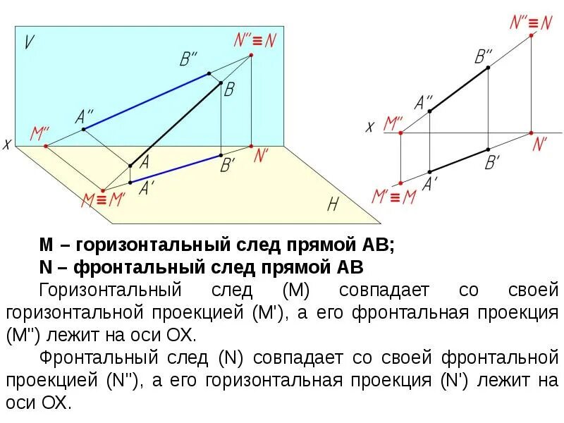 Проекцией отрезка является