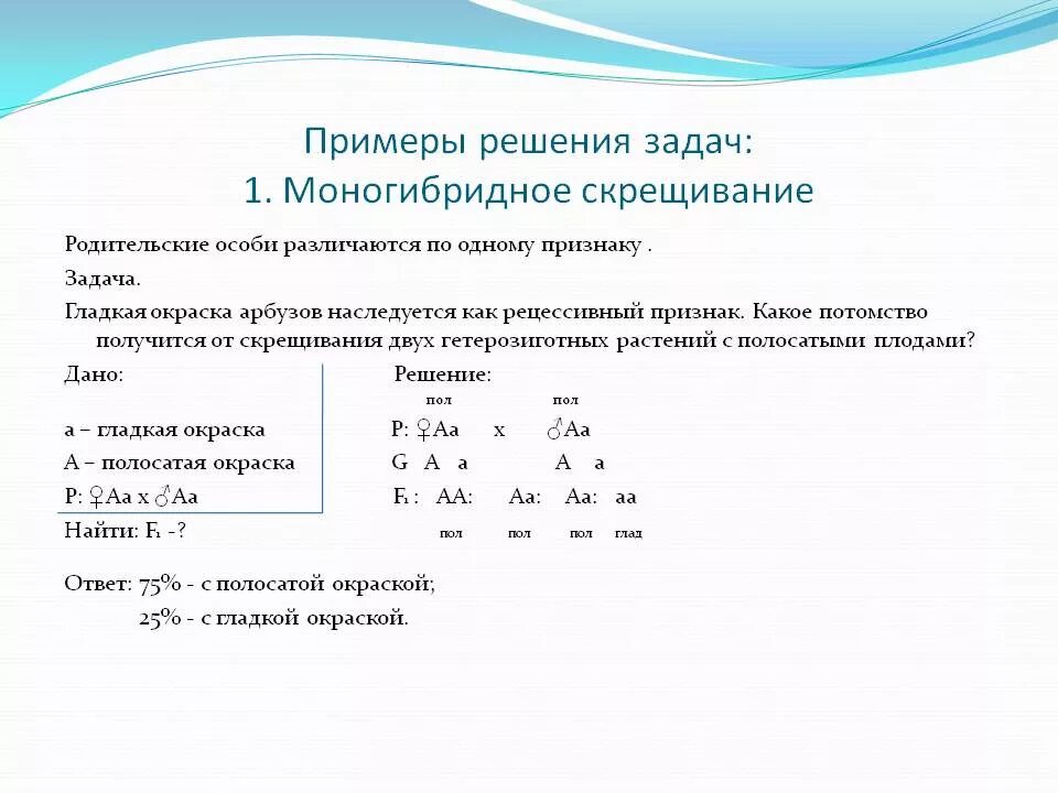 Составьте и решите задачу на моногибридное скрещивание. Решение генетических задач на моногибридное скрещивание. Примеры задач на моногибридное скрещивание. Генетика задачи 9 класс моногибридное скрещивание. Примеры решения генетических задач на моногибридное скрещивание.