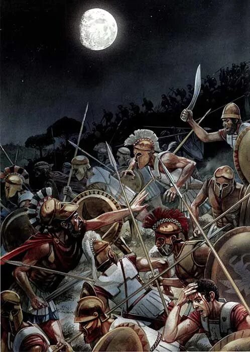 Битва греки против. Афиняне в Пелопоннесской войны.