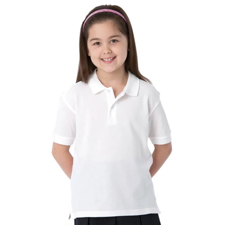 Kids Polo Shirt White. Kids Polo t-Shirt. Рубашка поло для девочек нарядное.