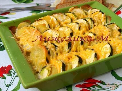 Кабачки с картошкой в майонезе