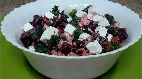 Вареная свекла с брынзой