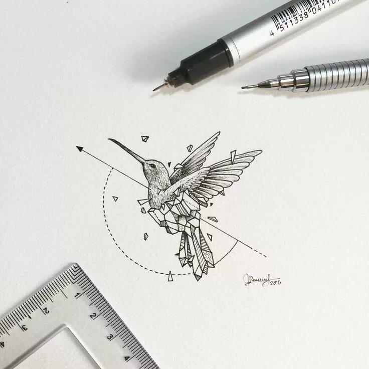 Небольшие рисунки в графике Italian artist Alfred Basha combines animals and natural elements such as trees,