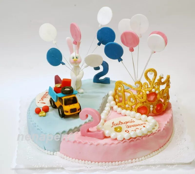 Двойной торт для детей. Украшение торта для мальчика и девочки. Двойной торт для мальчика и девочки. Двойной торт для мальчика и девочки. Декор торта для девочки.