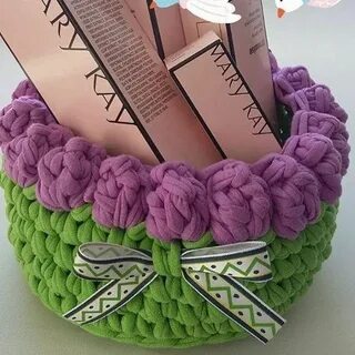 Корзинки из трикотажной пряжи мастер