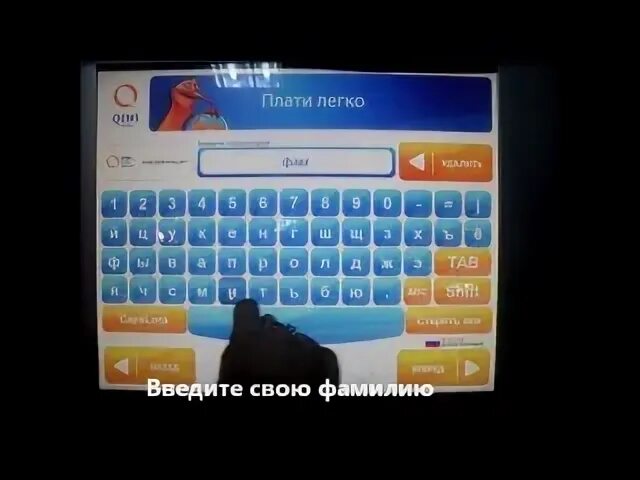 Введите номер терминала