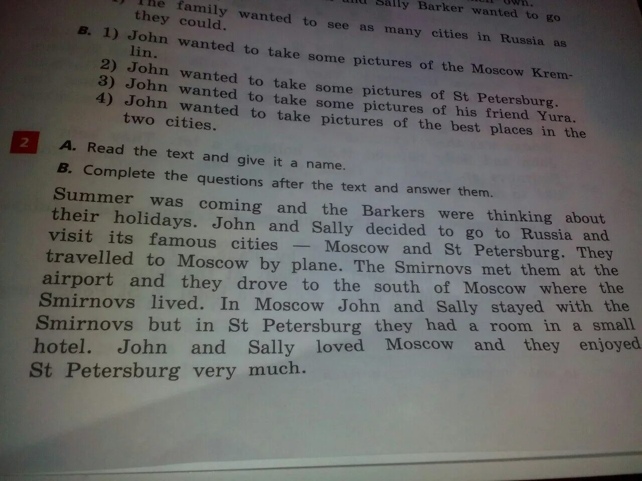 Next week my parents. A Clever answer ответы. Barkers перевод на русский. Перевод текста John Barker. A Clever answer ВПР.