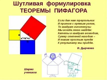Контрольная по теорема пифагора и начала тригонометрии
