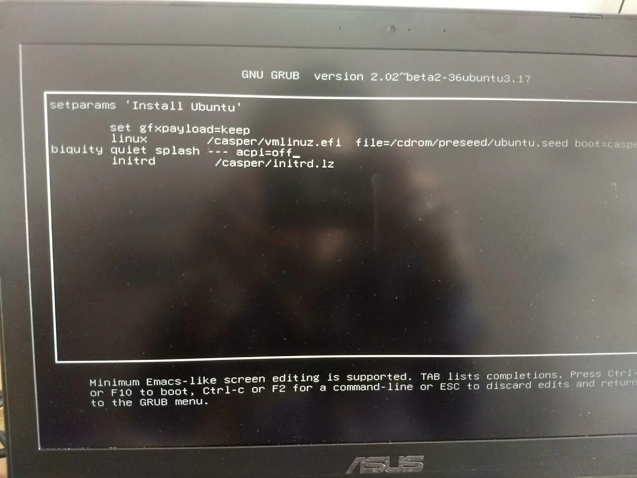 Quiet splash nomodeset. Ubuntu при загрузке черный экран. Astra-grub. Grub2. Блэклист kali linux.