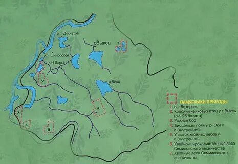 Выкса на карте