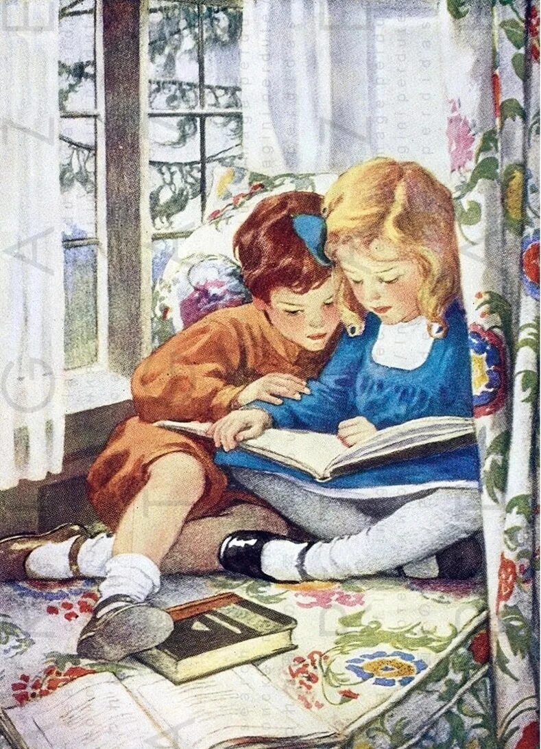 Привет из детства читать. Джесси Уилкокс Смит иллюстрации. Jessie Willcox Smith художник. Джесси Уилкокс Смит семейное чтение. Чтение книг.