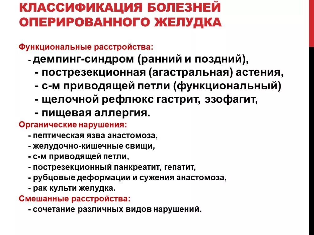 Нарушения после операции. Класстфикацияболещней оперированного желудка. Болезни оперированного желудка. Классификация болезней оперированного желудка. Болезни оперированного желудка клинические рекомендации.