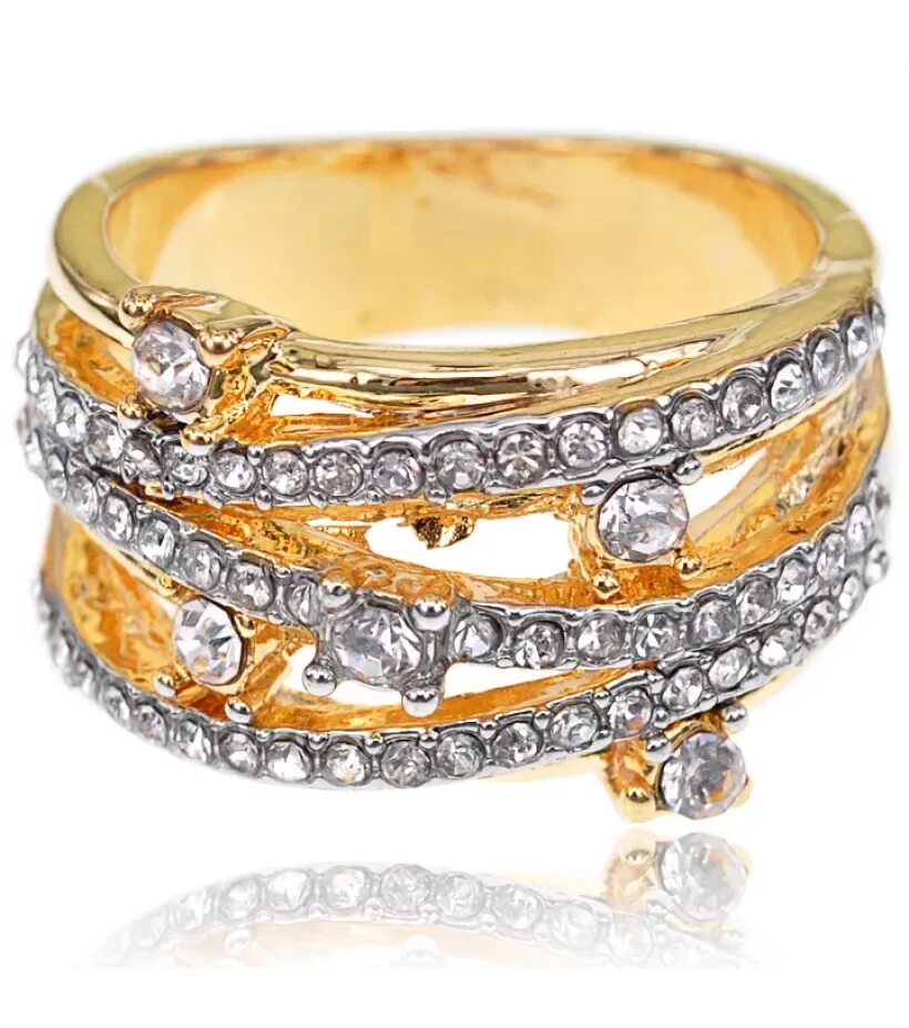 Кольцо 19 мм. Кольцо Nurian. Позолоченные кольца женские. Двойное кольцо с позолотой. Кольцо золото размер 19.
