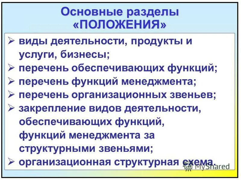 Обязательные разделы устава проекта. Обязательные разделы положения. Положение о структурном подразделении организации. Обязательные разделы положения. Обязательные разделы положения.