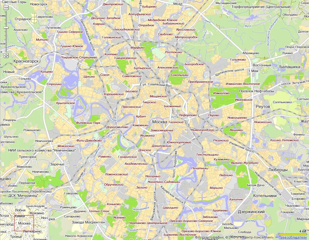 Старые районы москвы названия