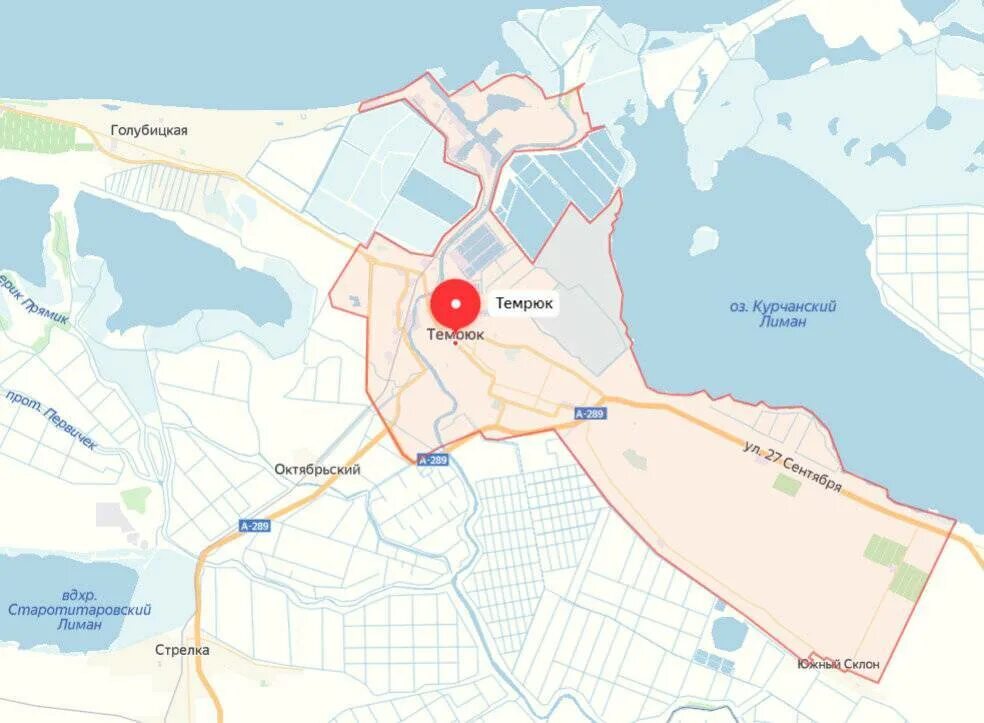 Город темрюк на карте