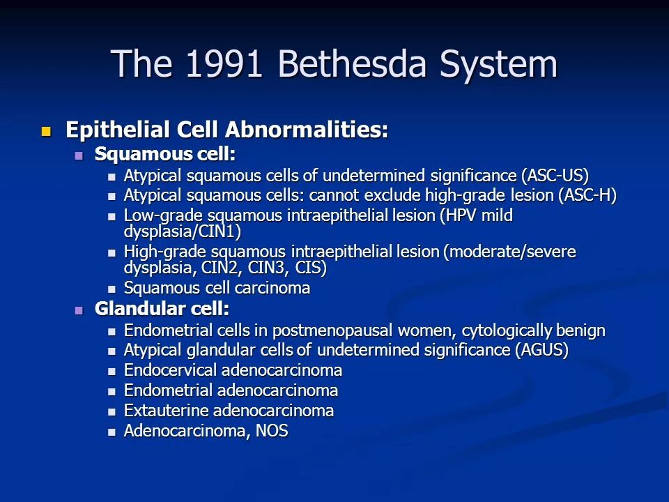The bethesda system