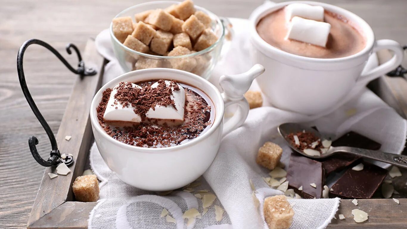 Горячий шоколад с маршмеллоу. Кофе и шоколад. "На чашечку кофе…?!".