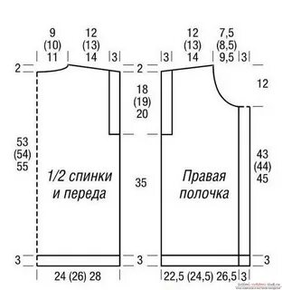 Выкройка женского жилета 54 размера