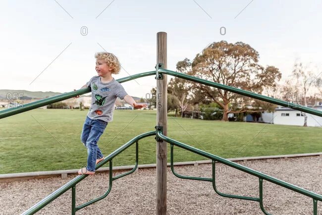 The girl got stuck on the playground. The girl got stuck on the playground