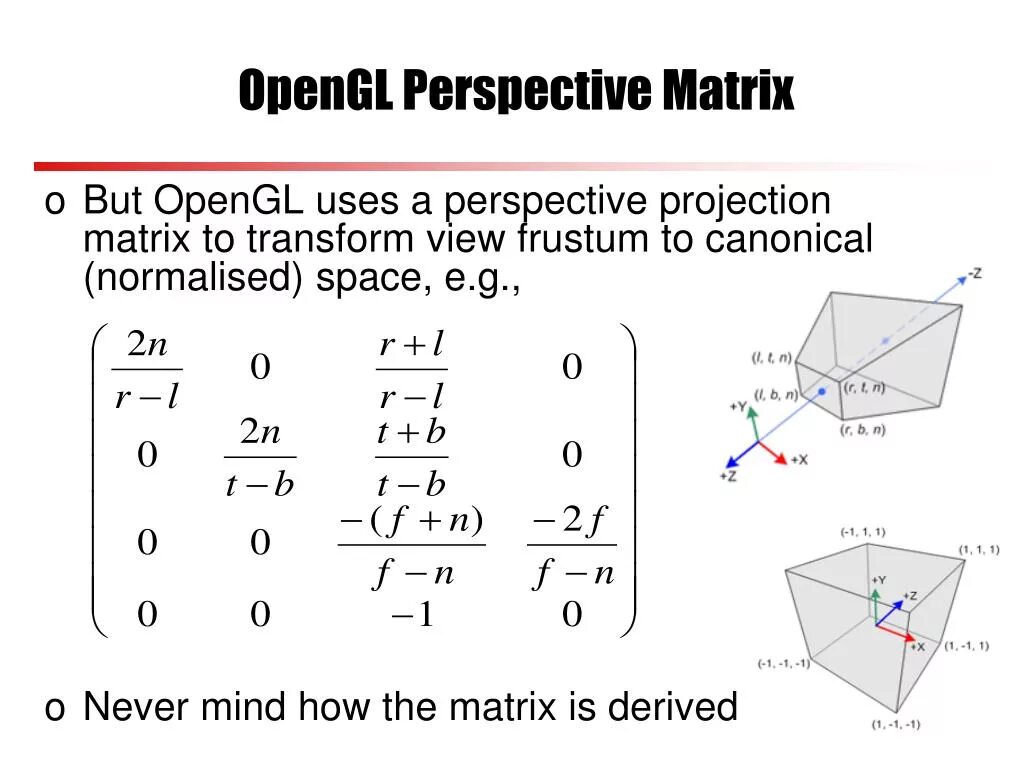 Projection matrix. Projection matrix
